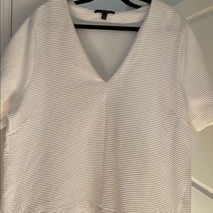 Banana Republic vneck short sleeve ribbed top (cotton blend)